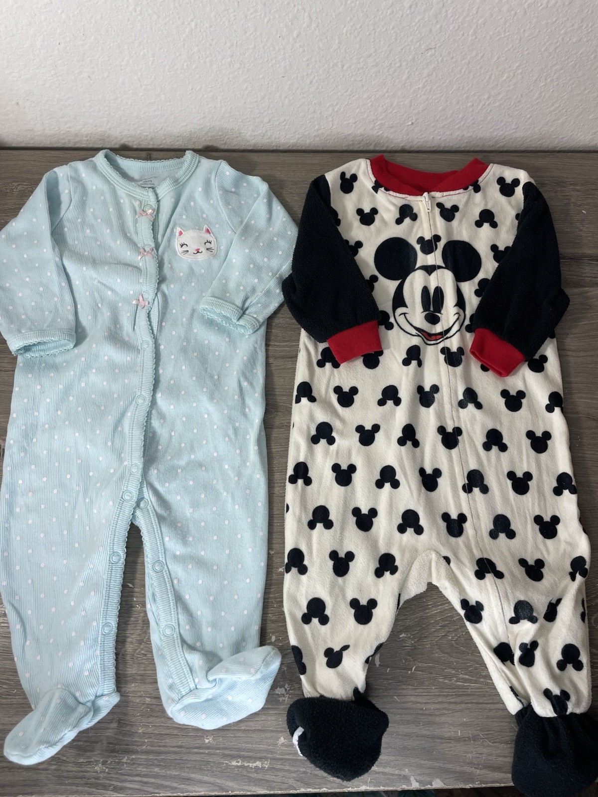 Lot of 10 Baby Girl Clothes 3-6 Months Disney Minnie Mouse Fleece Sleepers Tutu