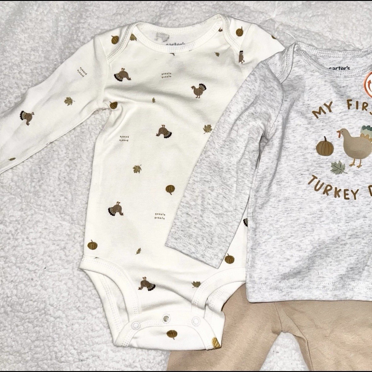 NWT Carter’s Unisex Baby 3 – Piece Thanksgiving Top & Bottom Set – Size 6m