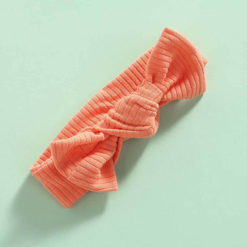 Newborn Infant Baby Girl Ruffle Short Pants Solid Headband Clothes Outfits Set