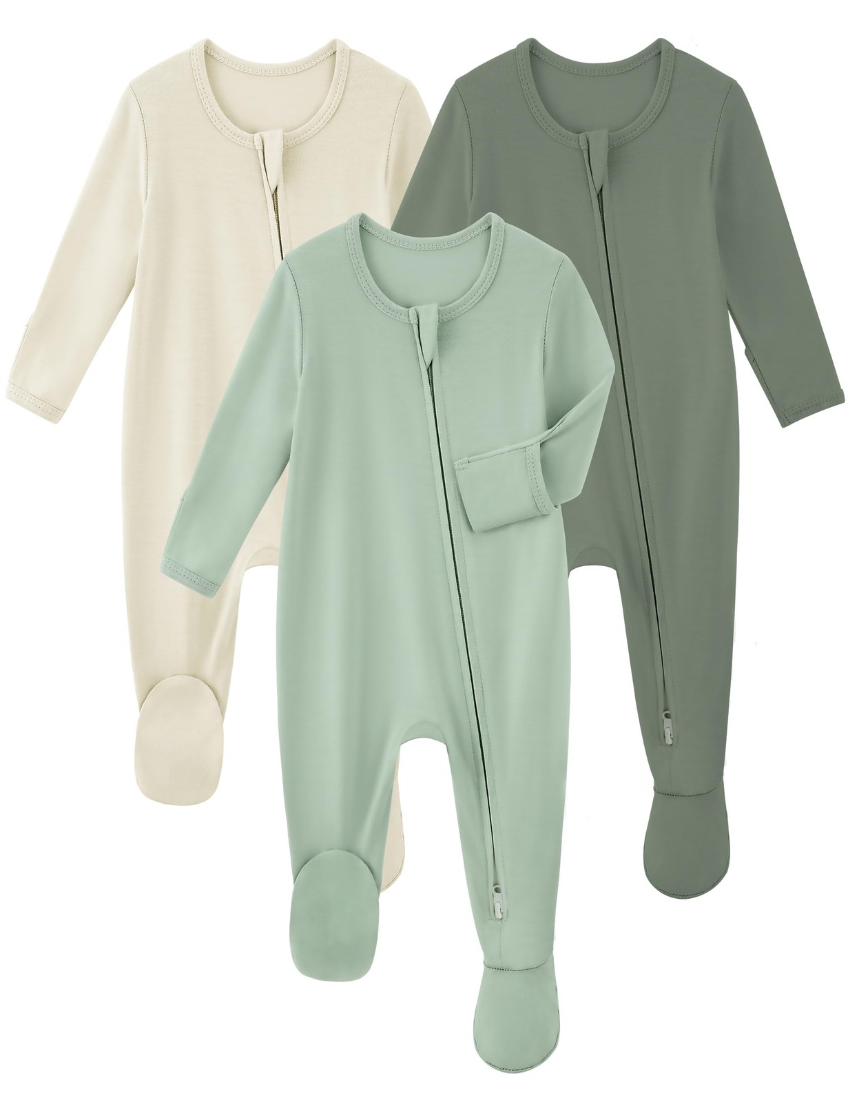 Rayon Made From Bamboo Baby Pajamas 3pcs Newborn Sleepers For Boy Girl Clothe…