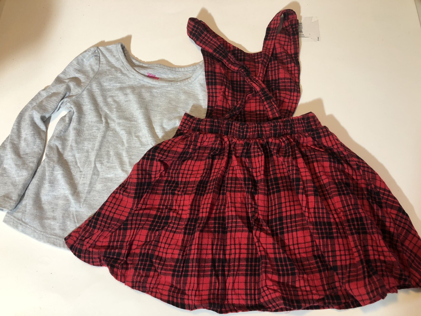 Toddler Girl 2T Disney Minnie Outfit Back Elastic Jumper And Long Sleeve Shirt