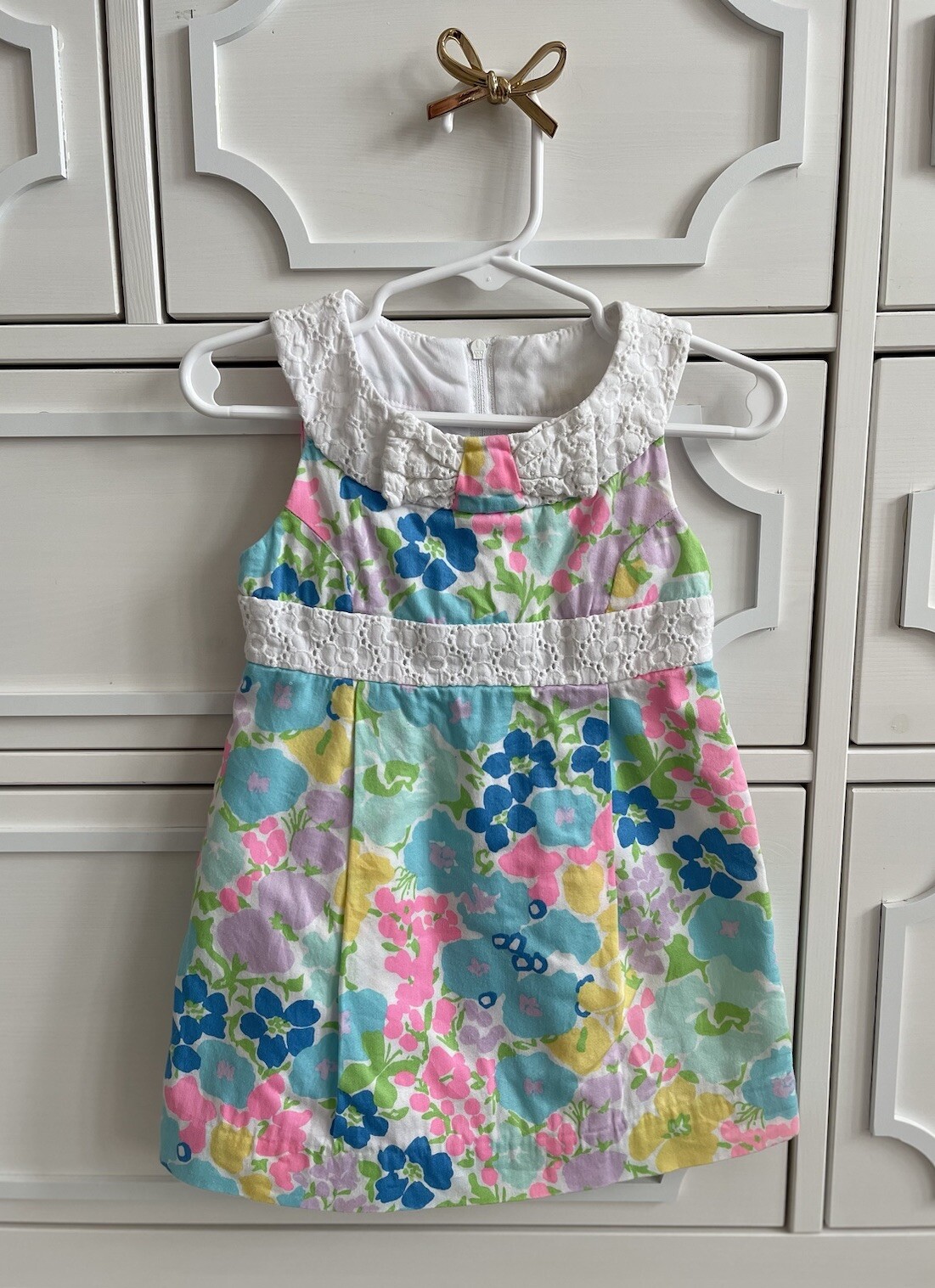 Lilly Pulitzer Serena Dress Resort White Spring Fling- Size 2T