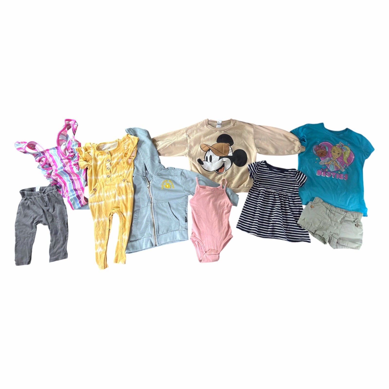 Toddler Girls Mega Bundle (40) | 12M–7Y | Play Clothes + Dresses + Sets