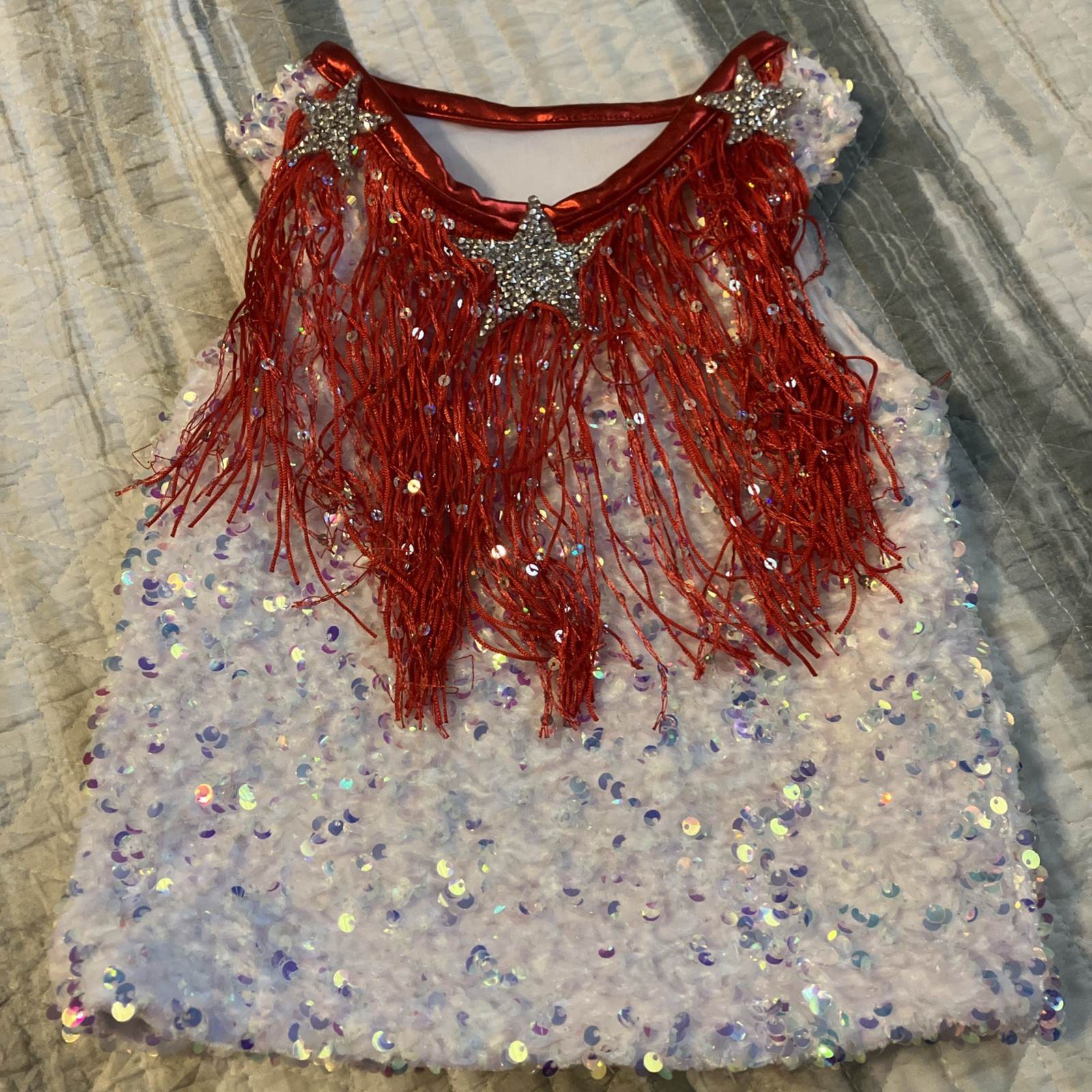 Little Girls Sequin Set Approx 1 1/2 To 2 Years Old Elastic Waist Shorts