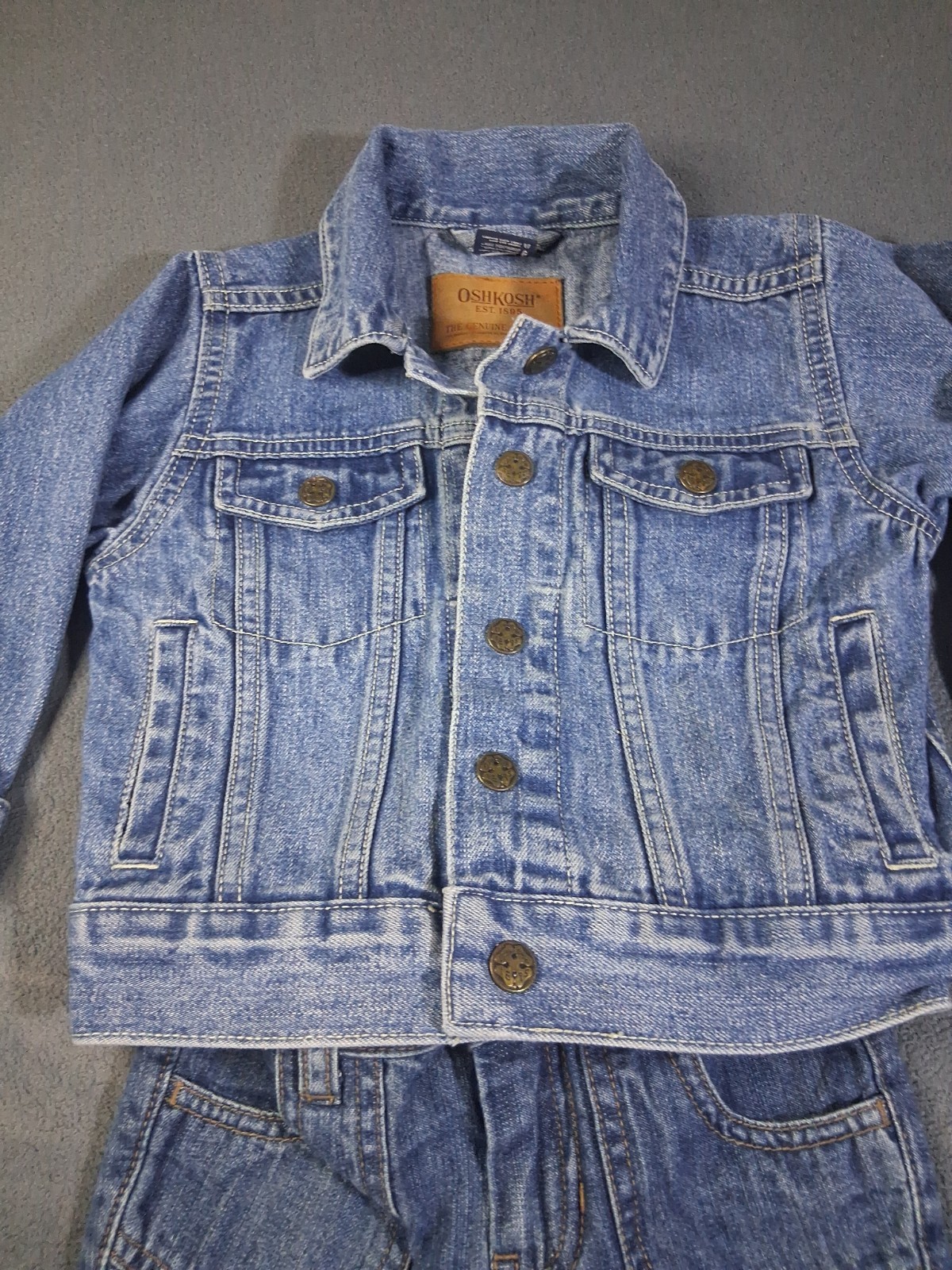 Girls Toddler 2T Denim Cowgirl Outfit OshKosh Jacket Jeans #0110