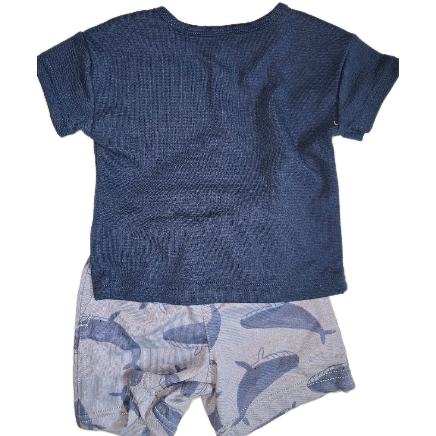Carter’s 2-Piece Boys Shirt Shorts Set Size 9 Months Blue Whale NWT