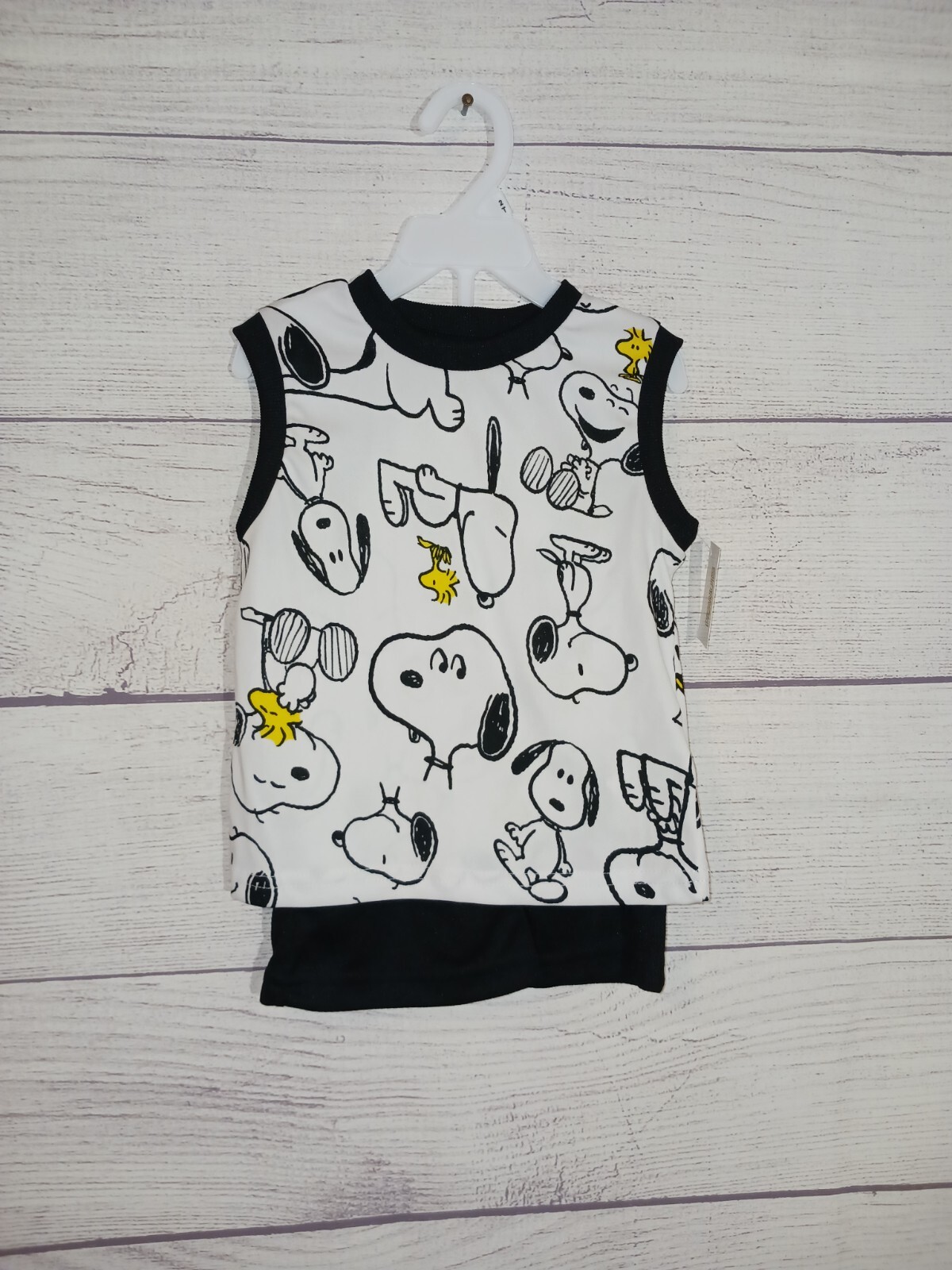 Peanuts Charlie Brown Snoopy Woodstock Boys 2T Outfit Set Shorts & Shirt NEW