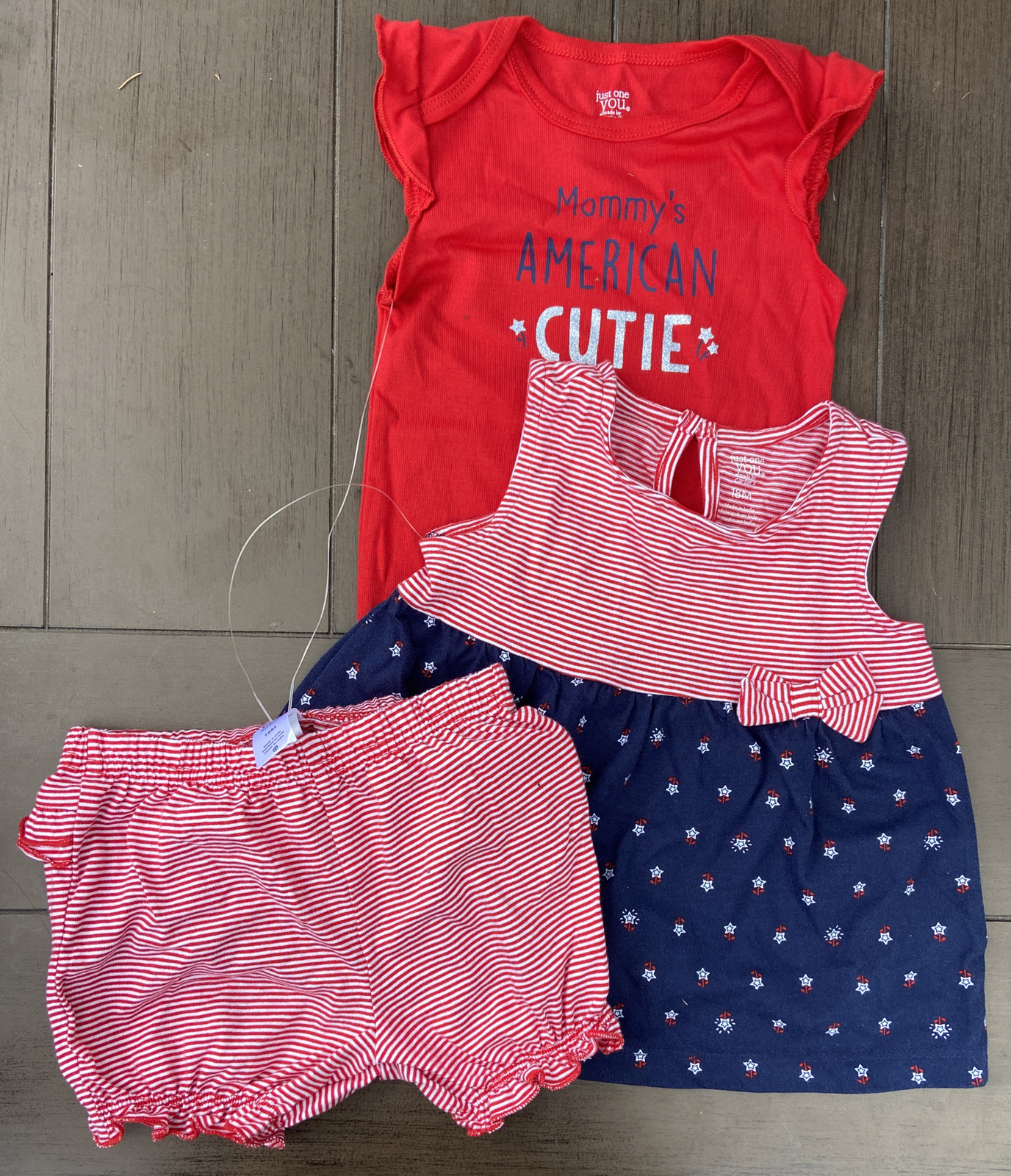 NWT “Mommy’s American Cutie” Just One You Made By Carter’s 3 Piece Set Size 12 m