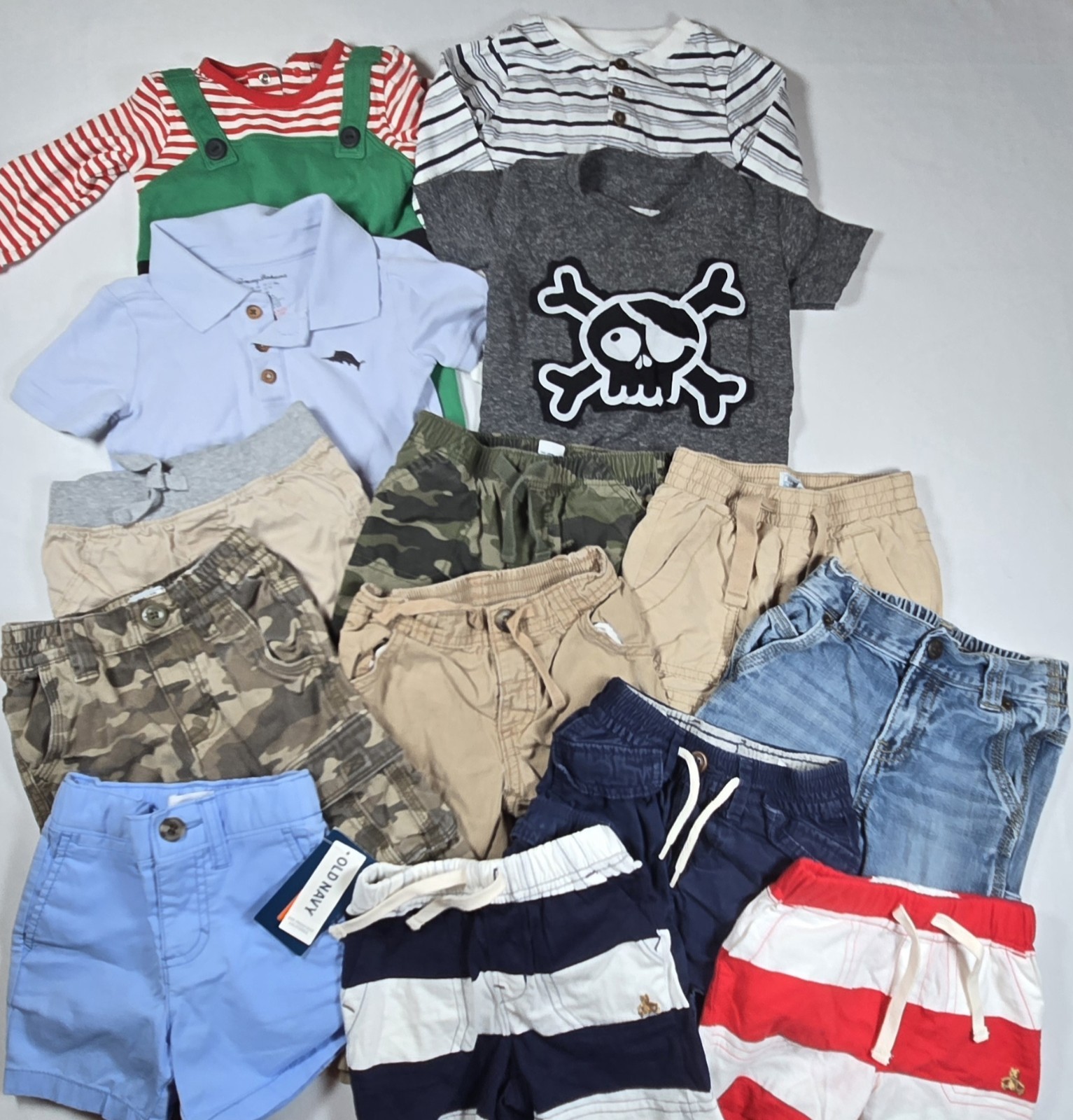 14 Lot Bundle Baby Boy Clothes Shorts Tee Shirts Pants: 12-18M 12-18 Months