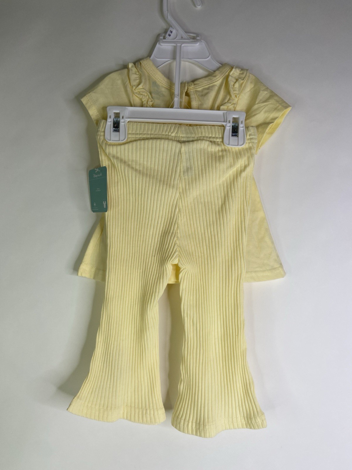 Disney Minnie Mouse 2 Piece Yellow Top Pants Outfit Set Toddler Girls 18 Months