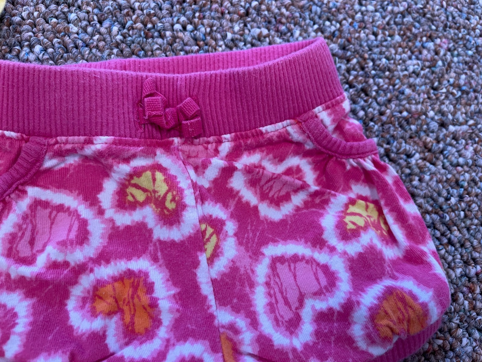 Jumping Beans Girls Heart Top & Tie Dye Shorts Outfit 3M