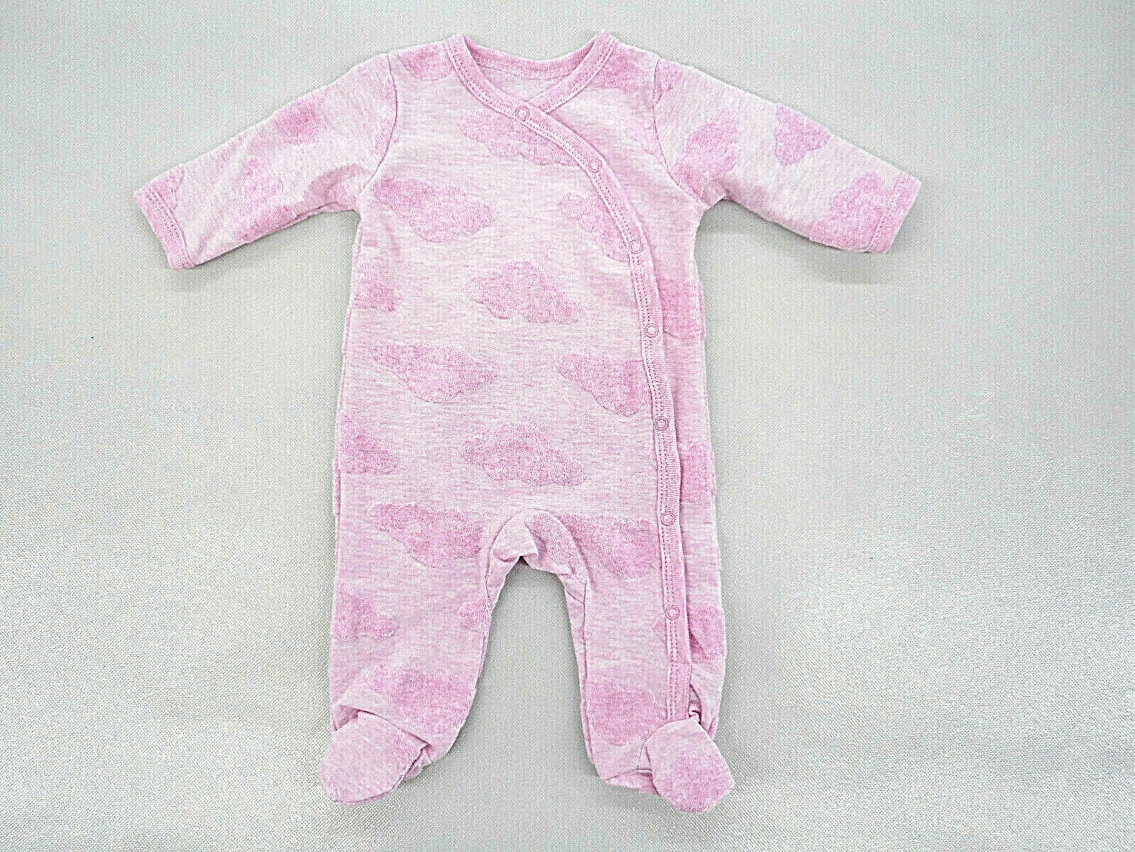 Infant Girls Sterling Baby $20 Pink Clouds Footed Coverall Sizes N/B – 9 Months
