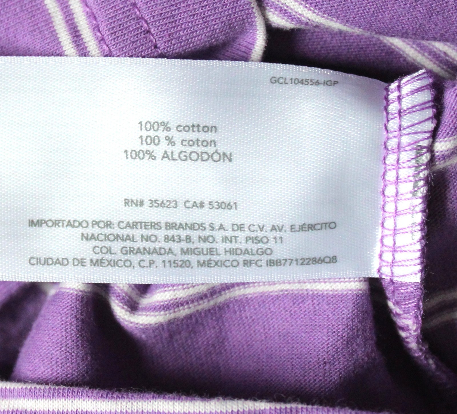 Carter’s Baby Girl Size 12M 3-Piece Little Diaper Cover Set Purple Safari Cotton