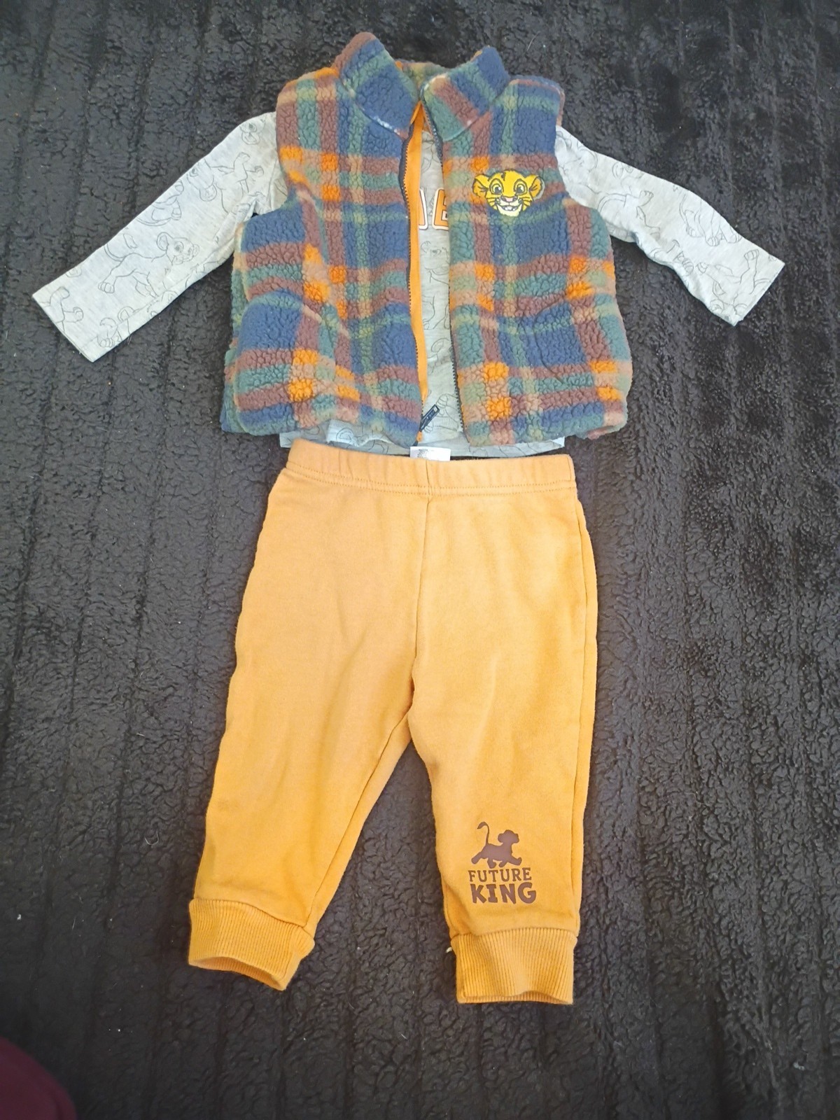 DISNEY LION KING SIMBA (3) PC OUTFIT SIZE 12 MOS