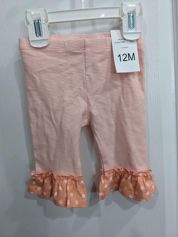 Bonnie Jean Baby Toddler Little Girls Easter Holiday Bunny Outfit Peach Set
