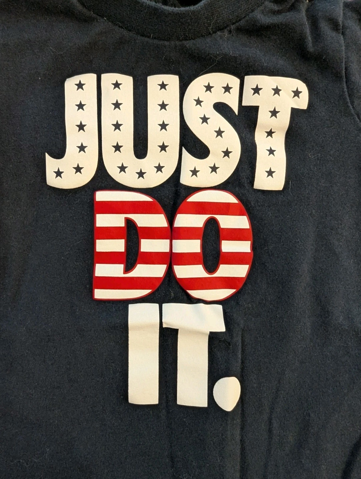 NIKE JUST DO IT Romper Patriotic Bodysuit Blue 4th Of July Baby Size 6 Months