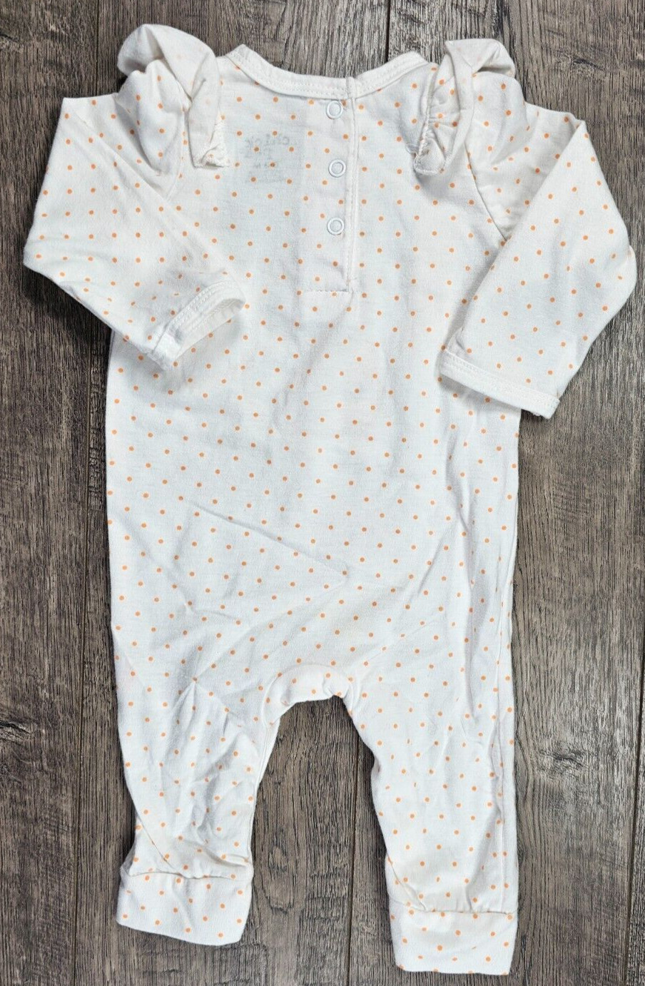 Baby Girl Clothes Chick Pea 0-3 Month Halloween Pumpkin Ruffle Outfit