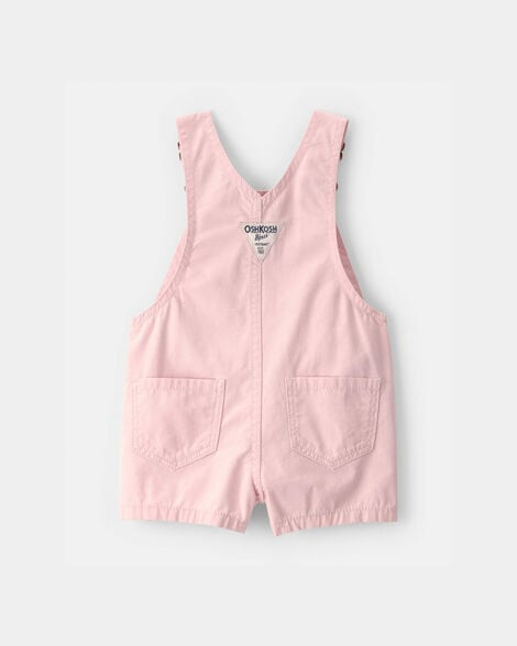 NWT carters Baby Girl Heart Pocket Canvas Shortall – Pink