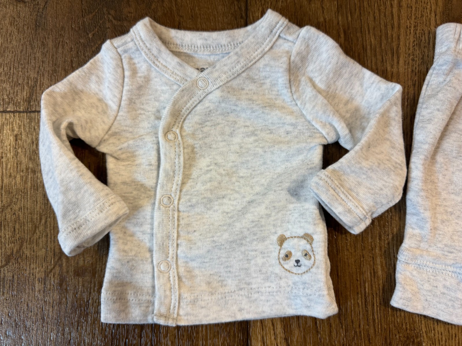 Child of Mine Preemie Baby Boy Gender Neutral Shirt Pants Beige Bear Outfit Set