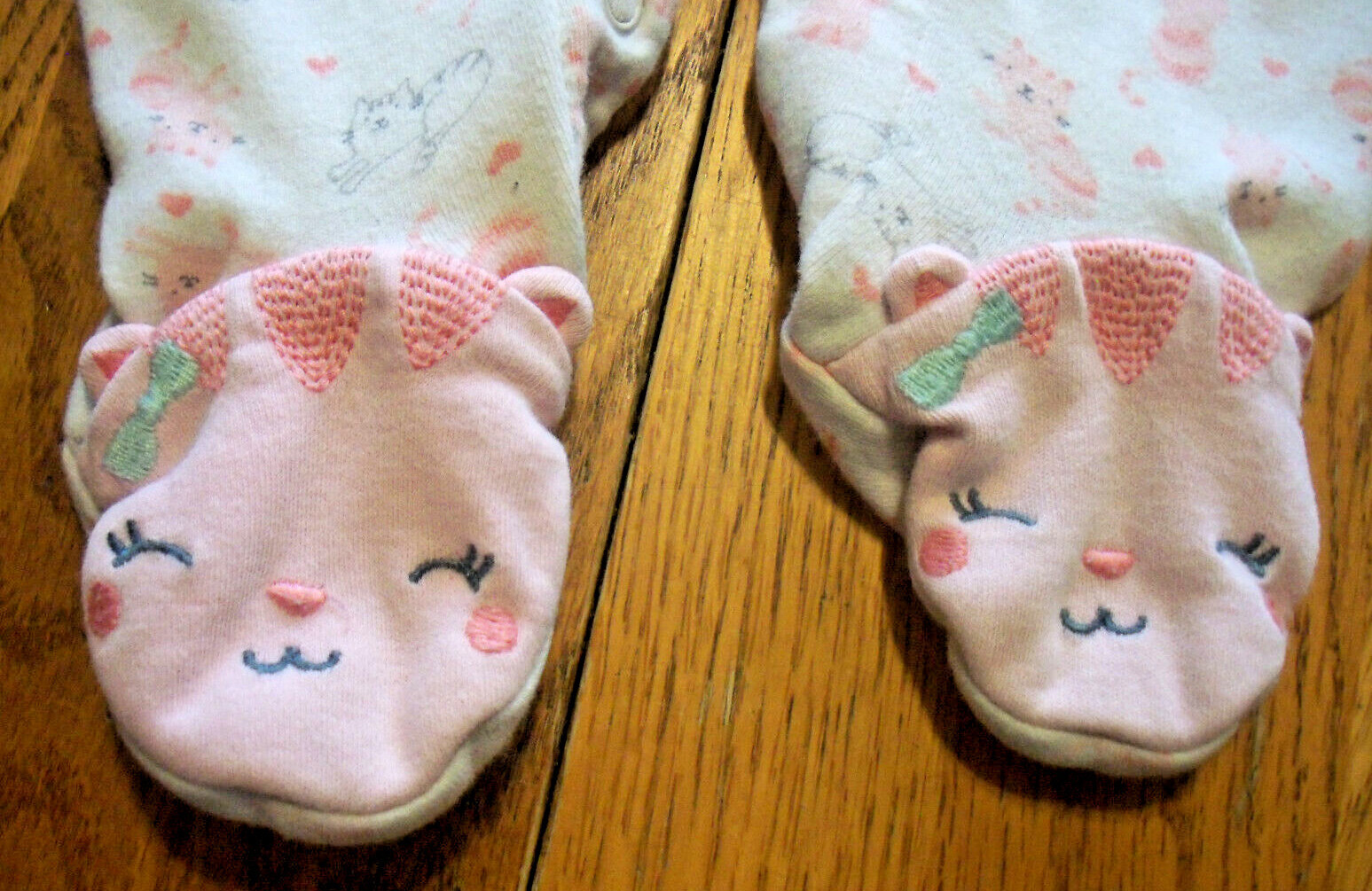 GIRL 6-9 months Spring/Summer 3 Pajamas, 6 Snap one-piece, Romper, Shirt, Shorts
