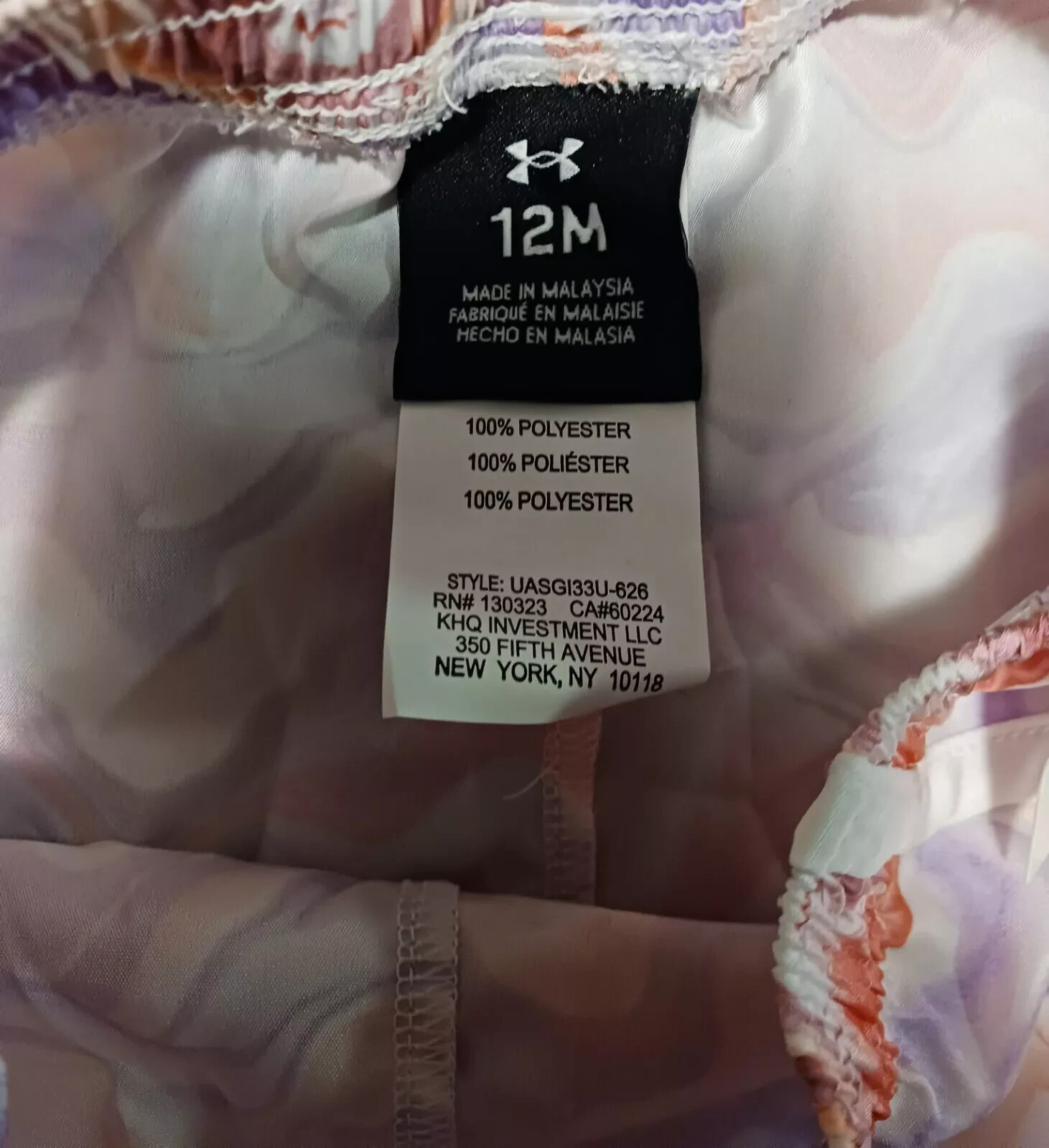 Baby Girl Size 12 Months 2-Piece Shorts Set Under Armour The Real Boss New