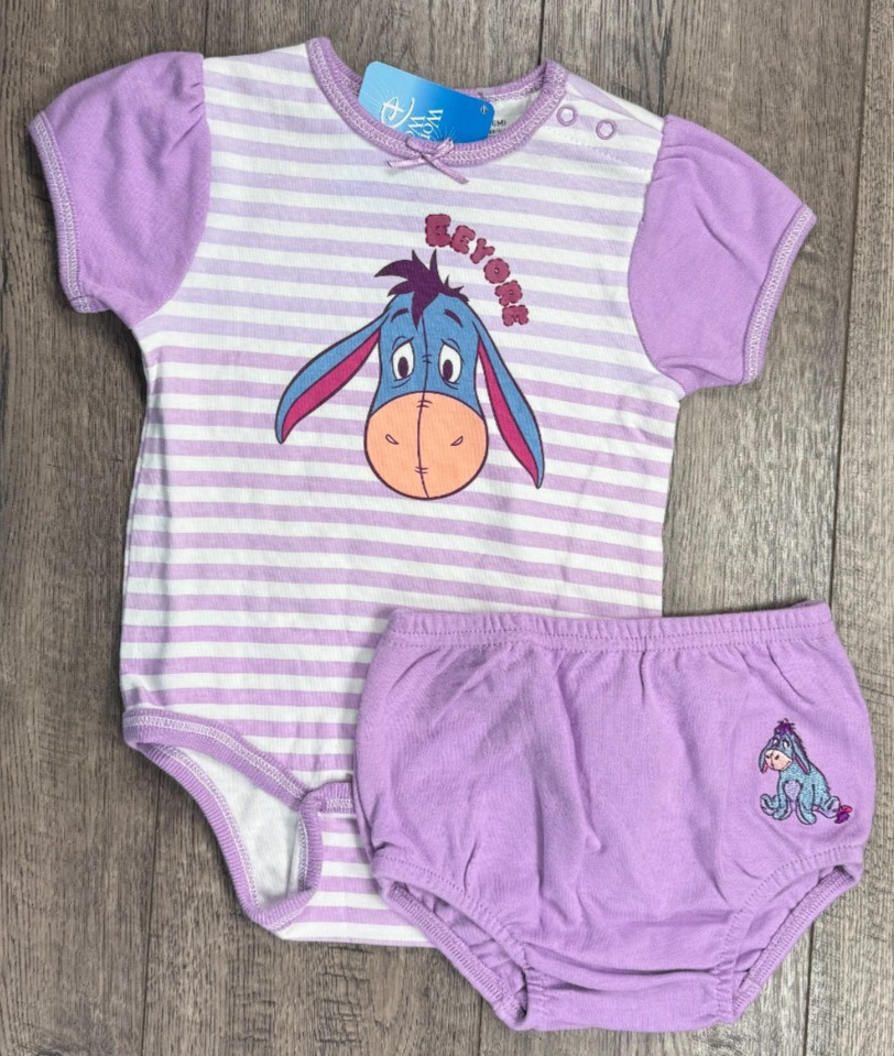 Baby Girl Clothes New Vintage Vintage Disney 3-6 Month 2pc Eeyore Outfit
