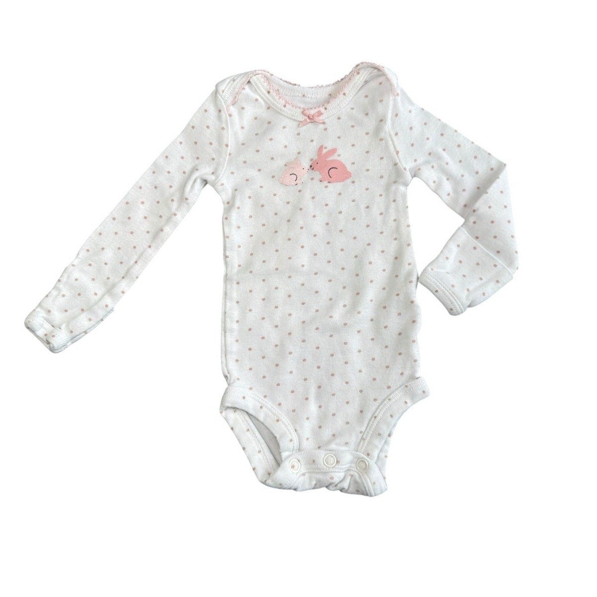 Carters Bodysuit Bundle Baby Girl Bunny Pink White Newborn