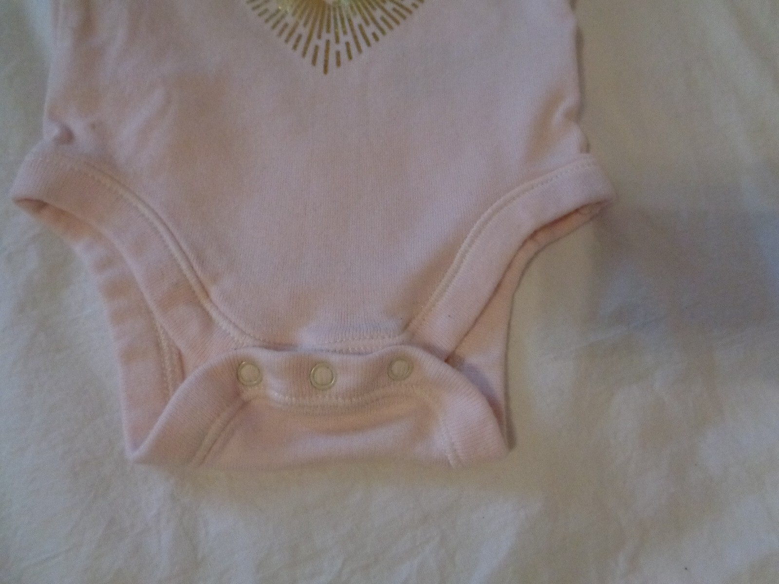 BABY GIRL 0-3 BODYSUIT & TUTU SETS 4 PIECE METALIC GOLD PINK IVORY HEART FLOWERS