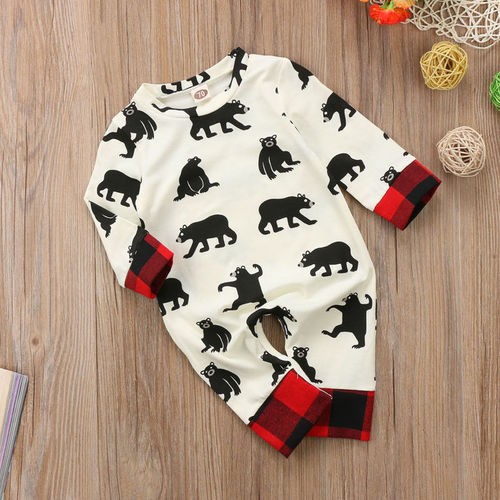 Cute Bear Newborn Baby Boys Girls Romper Tops Pants Jumpsuits Outfit Clothes Set