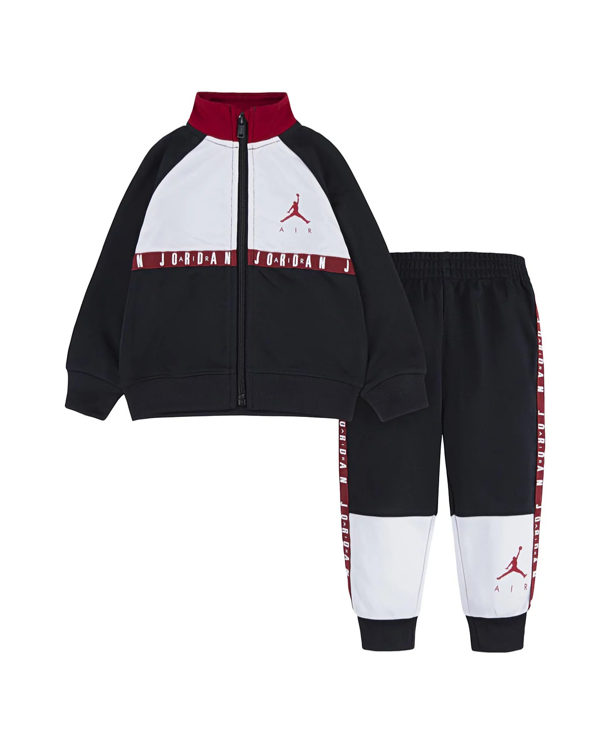 JORDAN BABY BOY JUMPMAN AIR BLOCKED TRICOT JACKET AND JOGGER SET 9 MONTHS