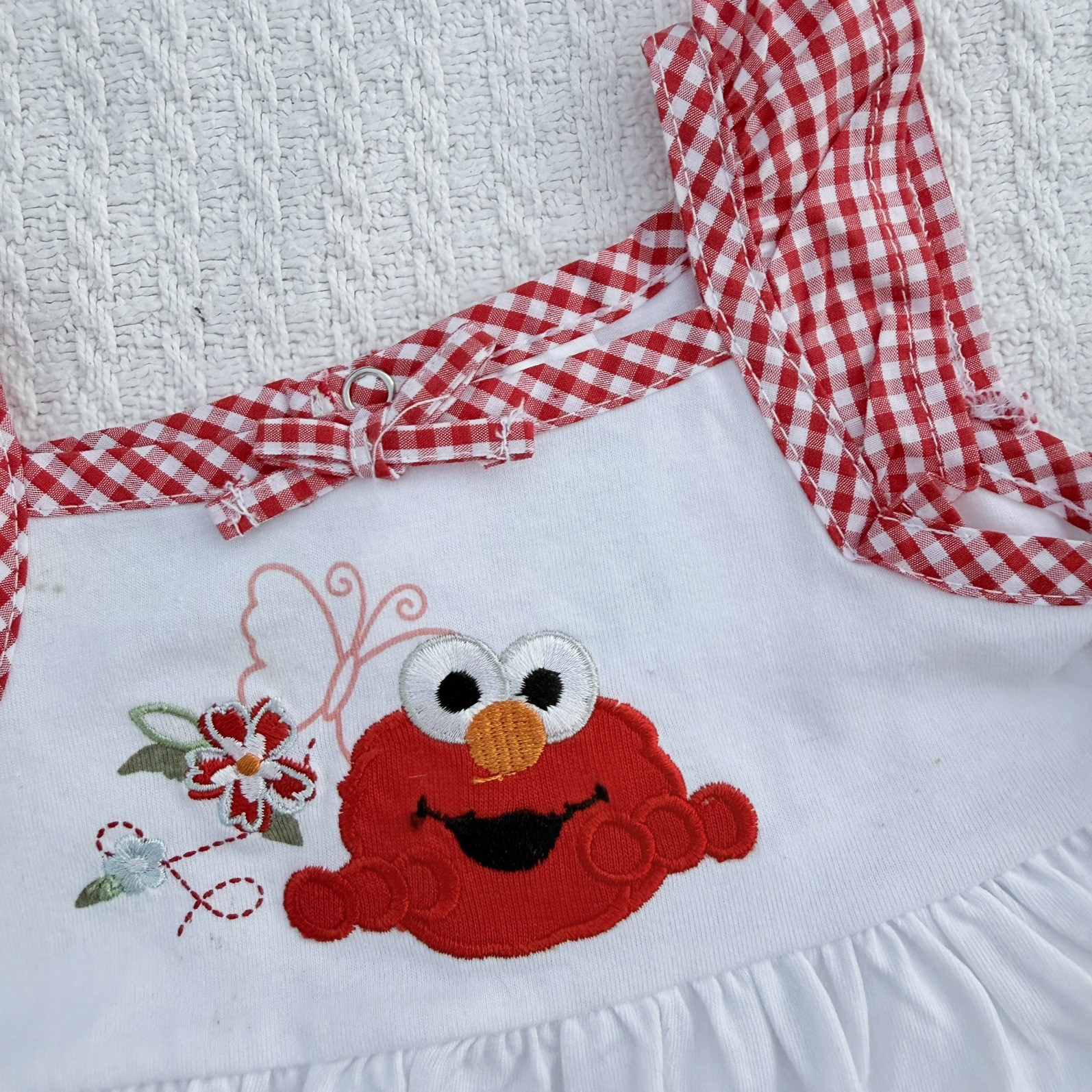 RARE NWT Vintage Y2k Sesame Street Elmo Girls 0-3M Shirt and Short Outfit