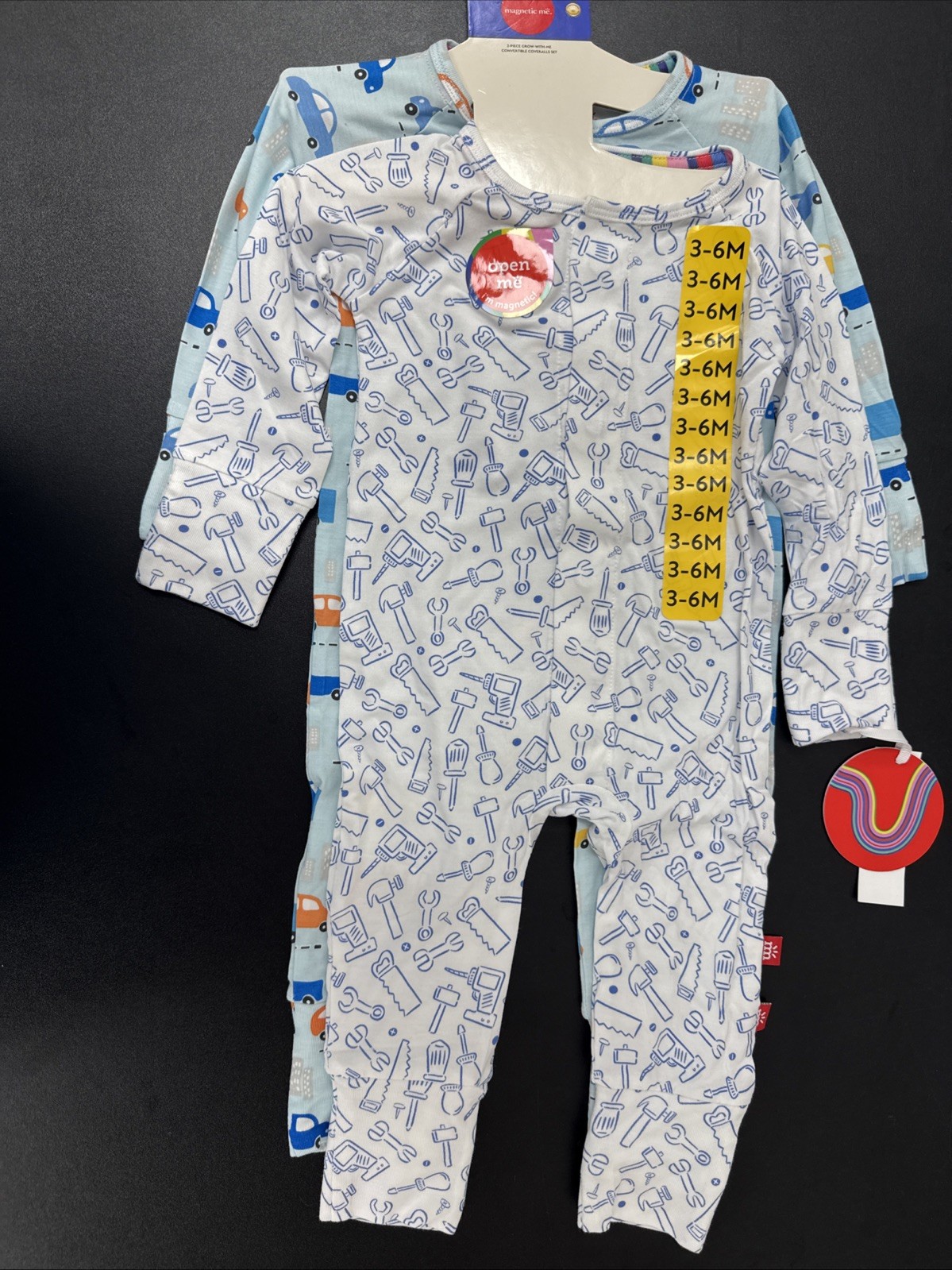 Magnetic Me 2 Pierce Grow With Me Convertible Coveralls Set NWT