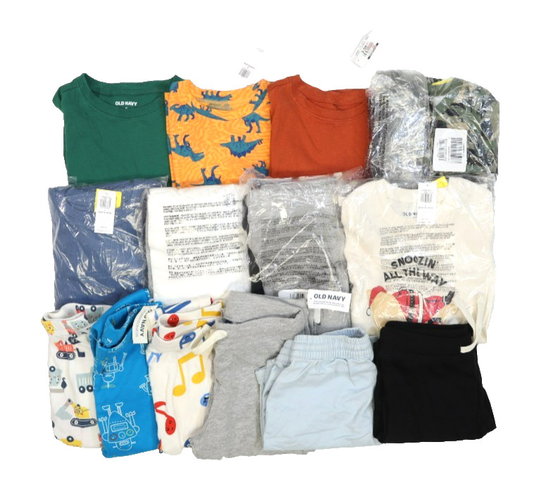 Old Navy Bulk Lot Of 20 Toddler Boys Size 5T Mixed Season Tops Bottoms Pajamas