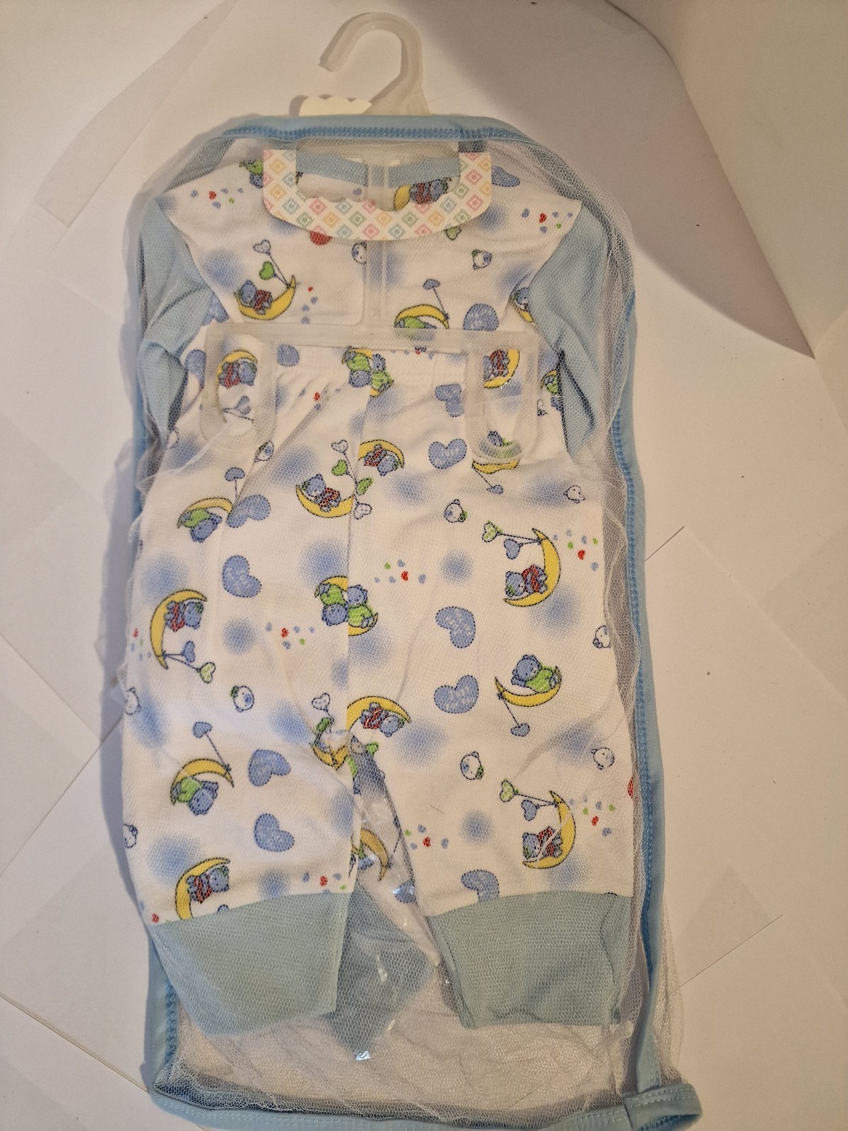 Newborn Baby Boy 10 Piece Gift Set Boss Baby Blue White 100% Cotton BNIB Gift
