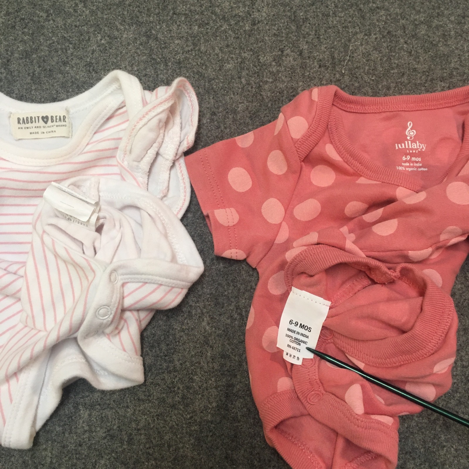 Organic Baby Girl 0-3-6-9-18-24 Months Clothing Lot 8x Pieces Bulk All Season