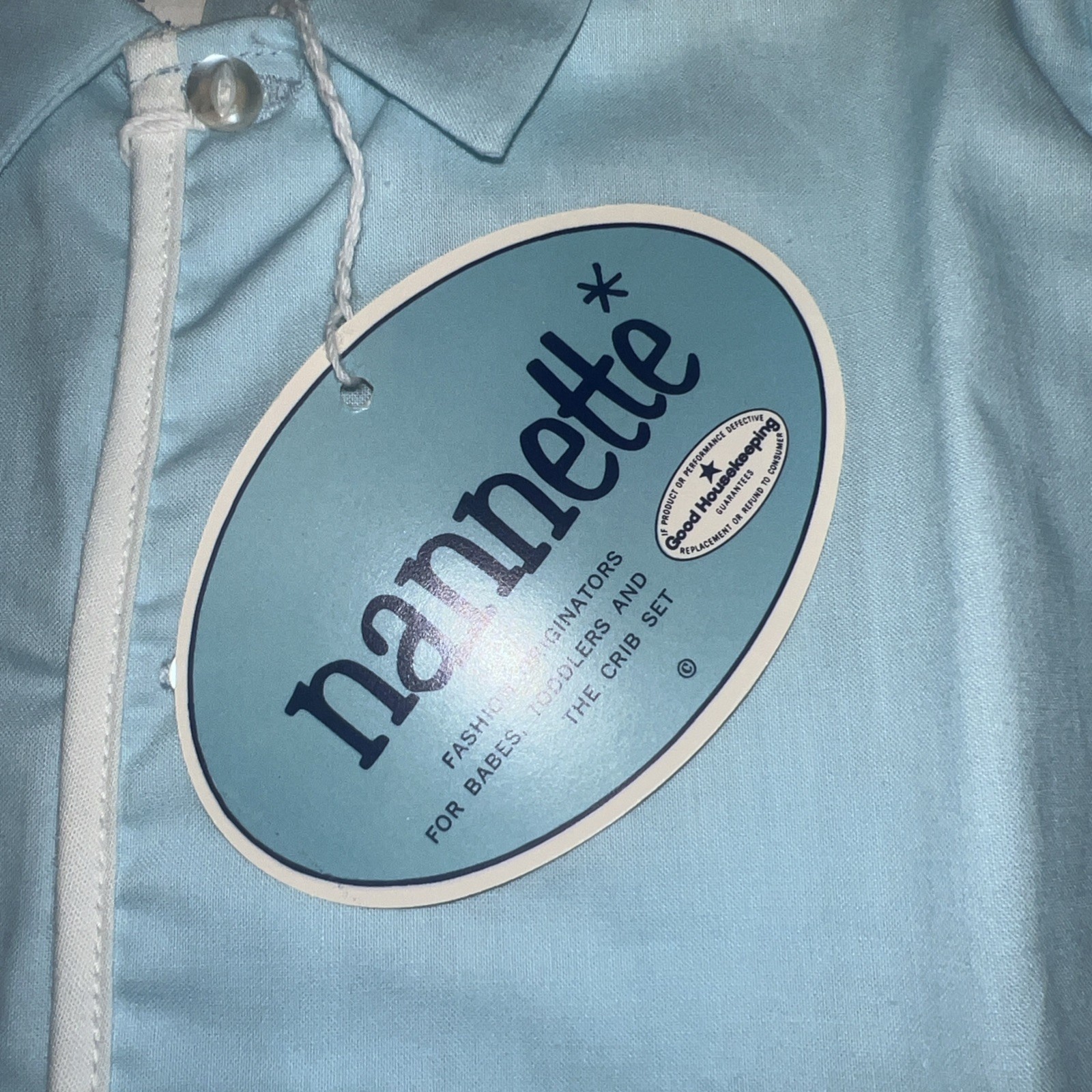Vintage New With Tags Nannette Baby Blue Short Set