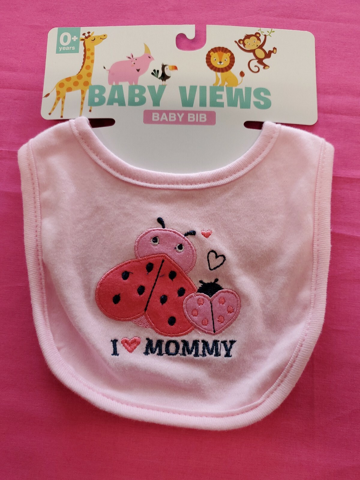 Bon Bebe Infant Girl 1-Pc W/Ladybug Print & Matching Bib Size 6-9 Mos. 🐞 BNWT!