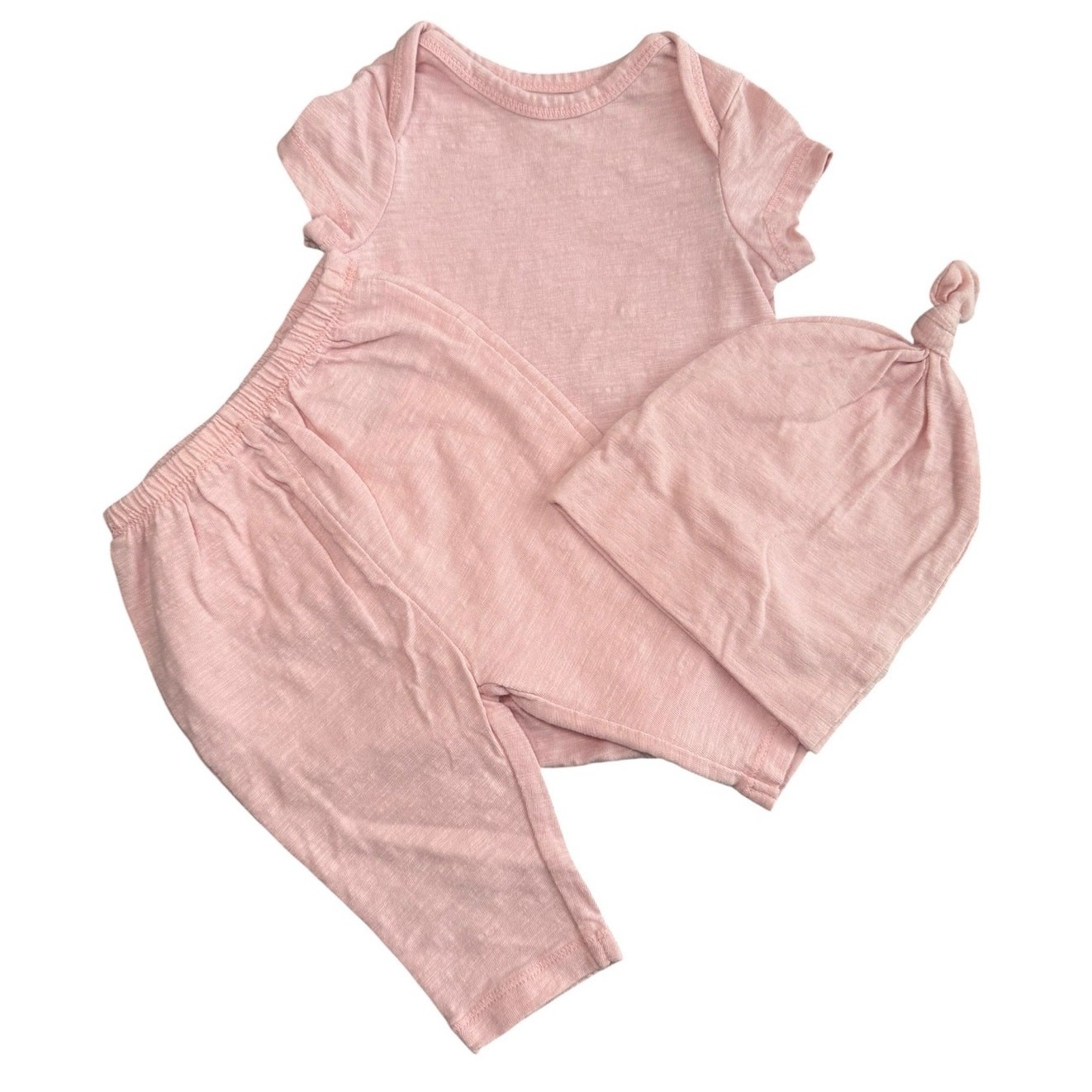 Old Navy Short Sleeve Matching Outfit Baby Girl Pink 0-3 Months