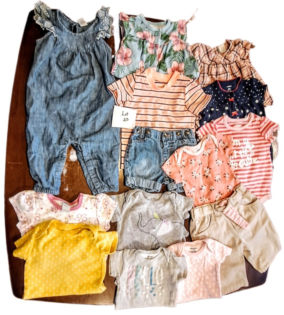 14 Piece Lot Infant Baby Girls Size 3-6 Monthe Excellent #23