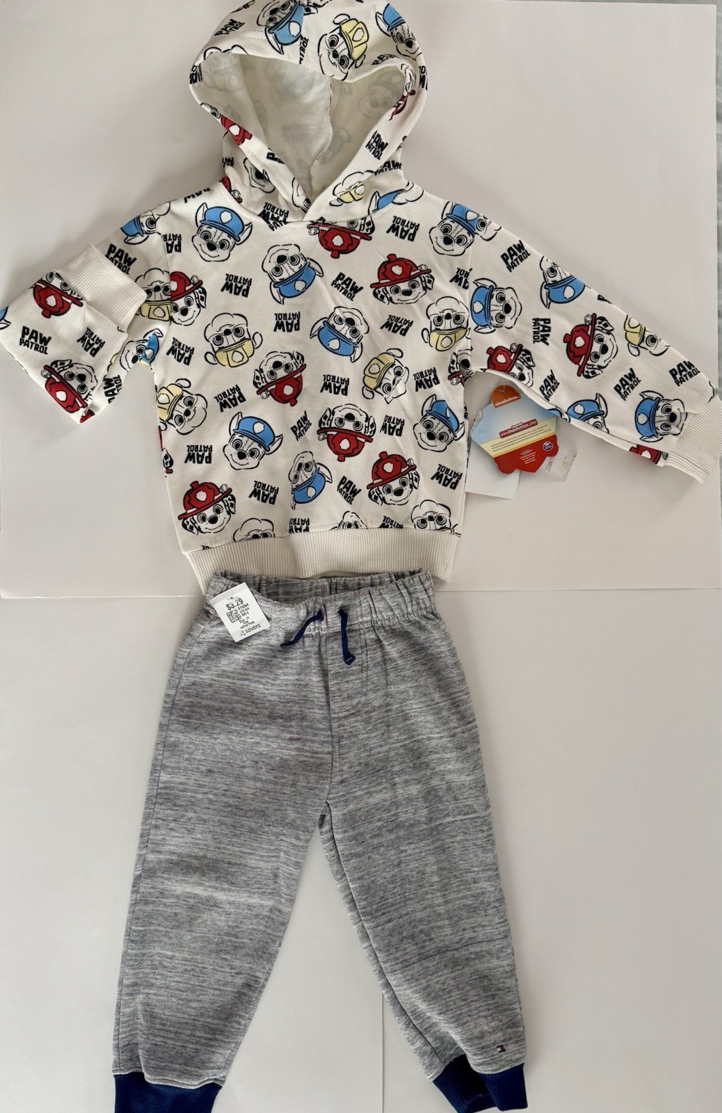 Nickelodeon PAW Patrol Hoodie & Gray Pants Set Marshall Chase Rubble Unisex