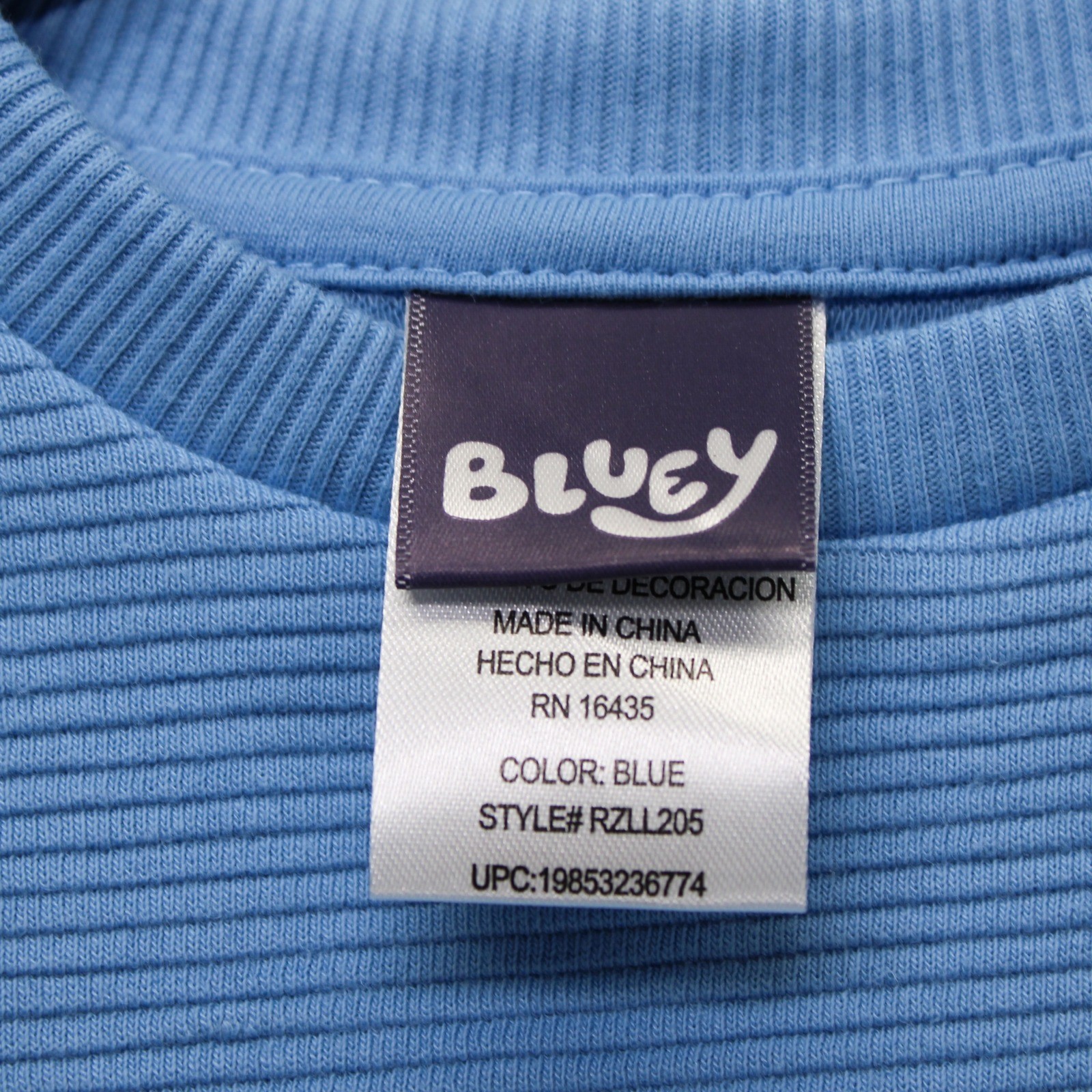 Bluey Ribbed Knit Sweatshirt and Joggers Set Kids 12M Blue New