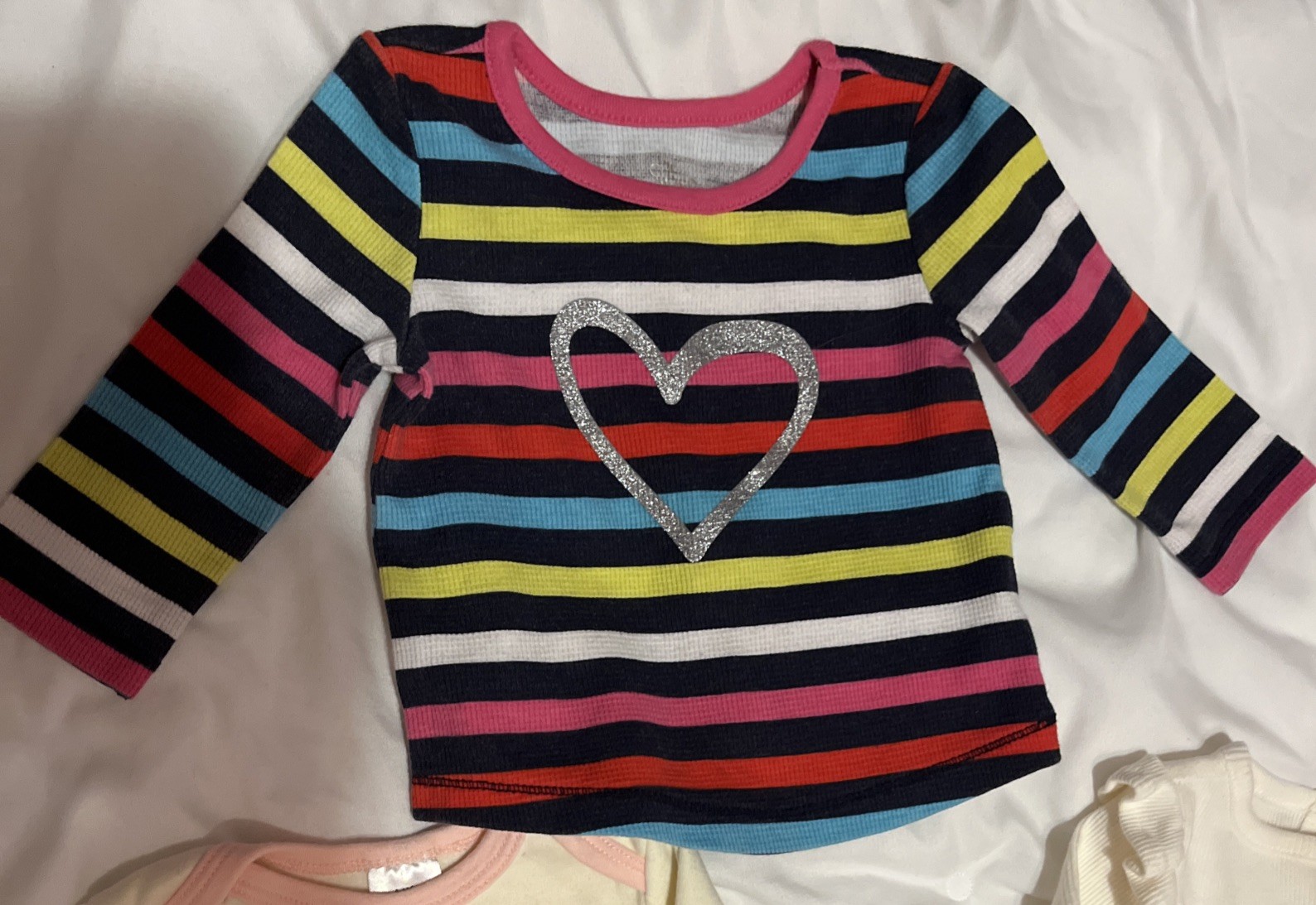 Girls 3-Piece Lot 6-9 Month Children’s Place Shirt & (2) One-piece Outfits #1739