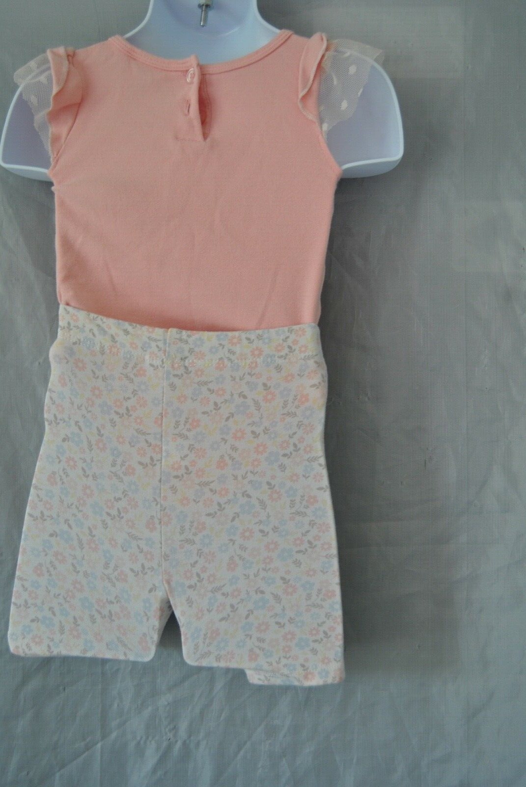 Toddler Shirt and Shorts size 12 Months by Little Lass Peach Colored RN 126160