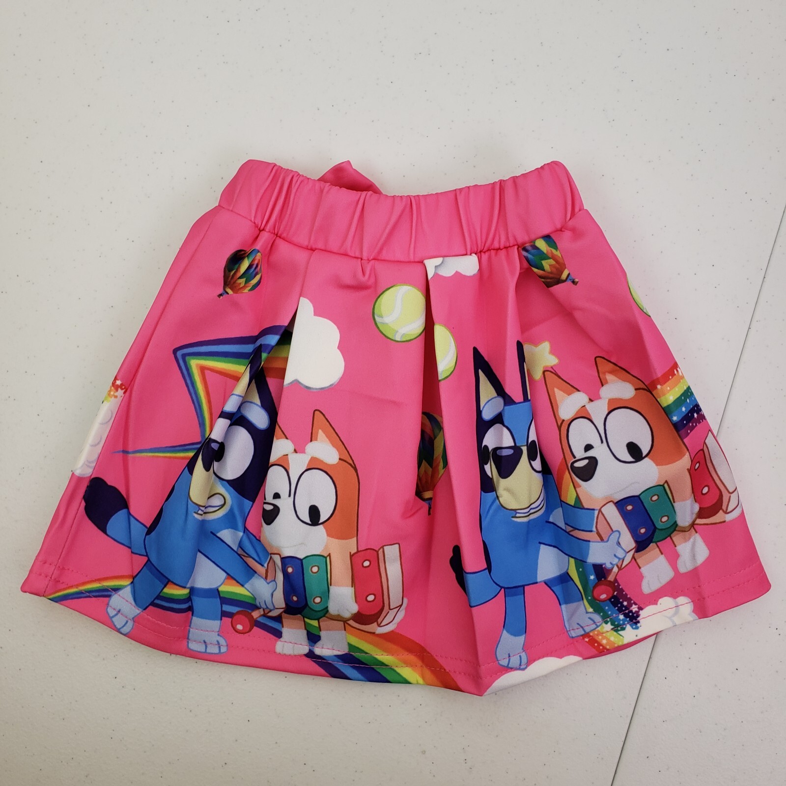 Unbranded Toddler Girls Sz 2T-3T Bluey Cartoon Skirt Tshirt Purse 3 Piece Outfit