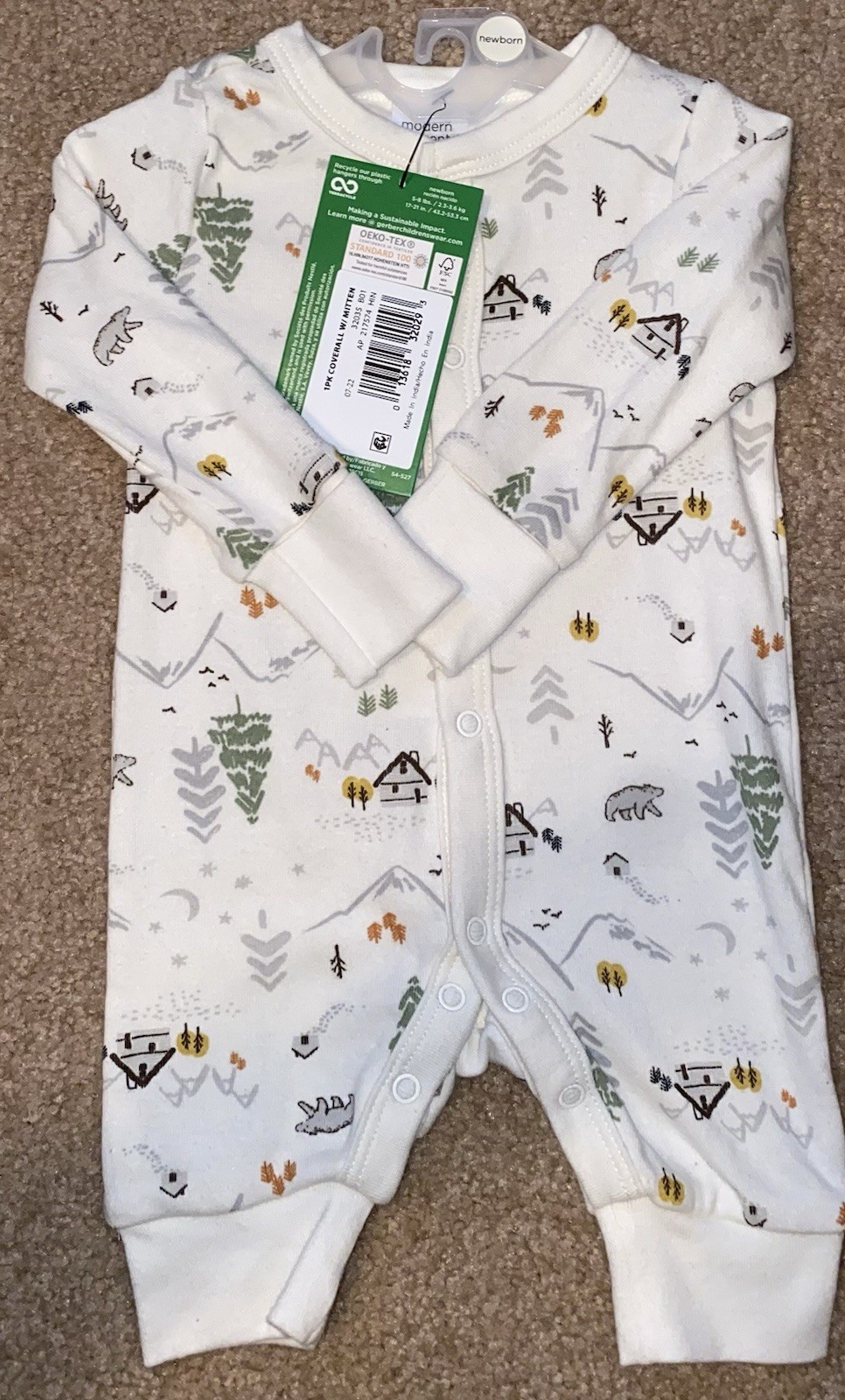 New~Gerber Baby Boy 12pc Bundle Newborn-3/6M Sleepers, Bodysuits & Shorts