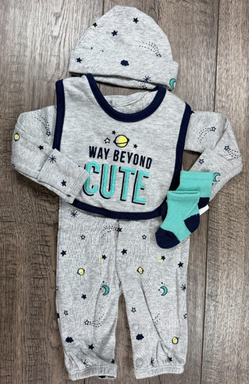 Baby Boy Clothes New Carter’s Preemie Way Beyond Cute Space 4pc Outfit