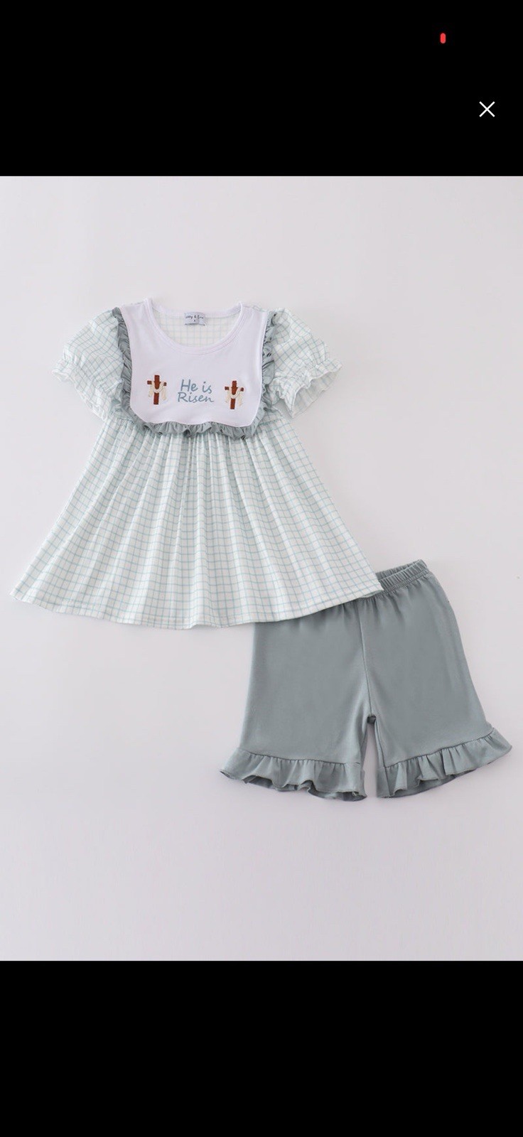 Abby&Evie He Is Risen Outfit Size 12 Months
