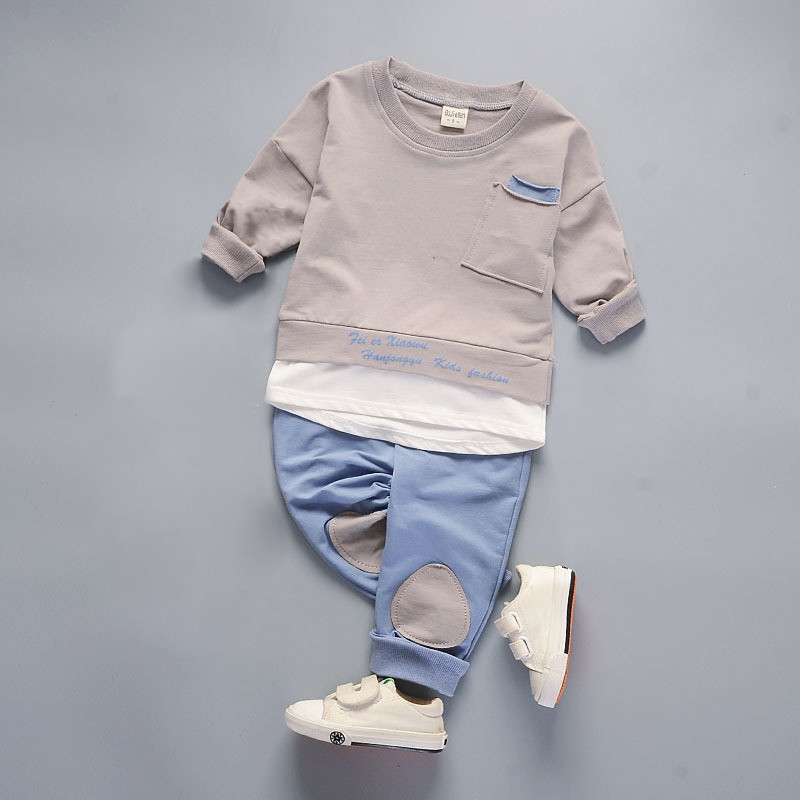 Baby Boys Girls 2pcs Tracksuit Outfits Cotton Tops+pants for Toddler Boys Casual