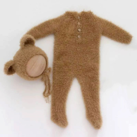 Newborn Teddy Bear Photography Outfit Boy Girl Infant Photo Prop Costume Baby