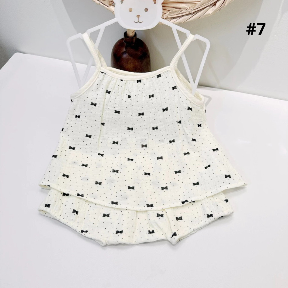 Cute Muslin 2-Strap Outfit Set for Baby Soft Breathable